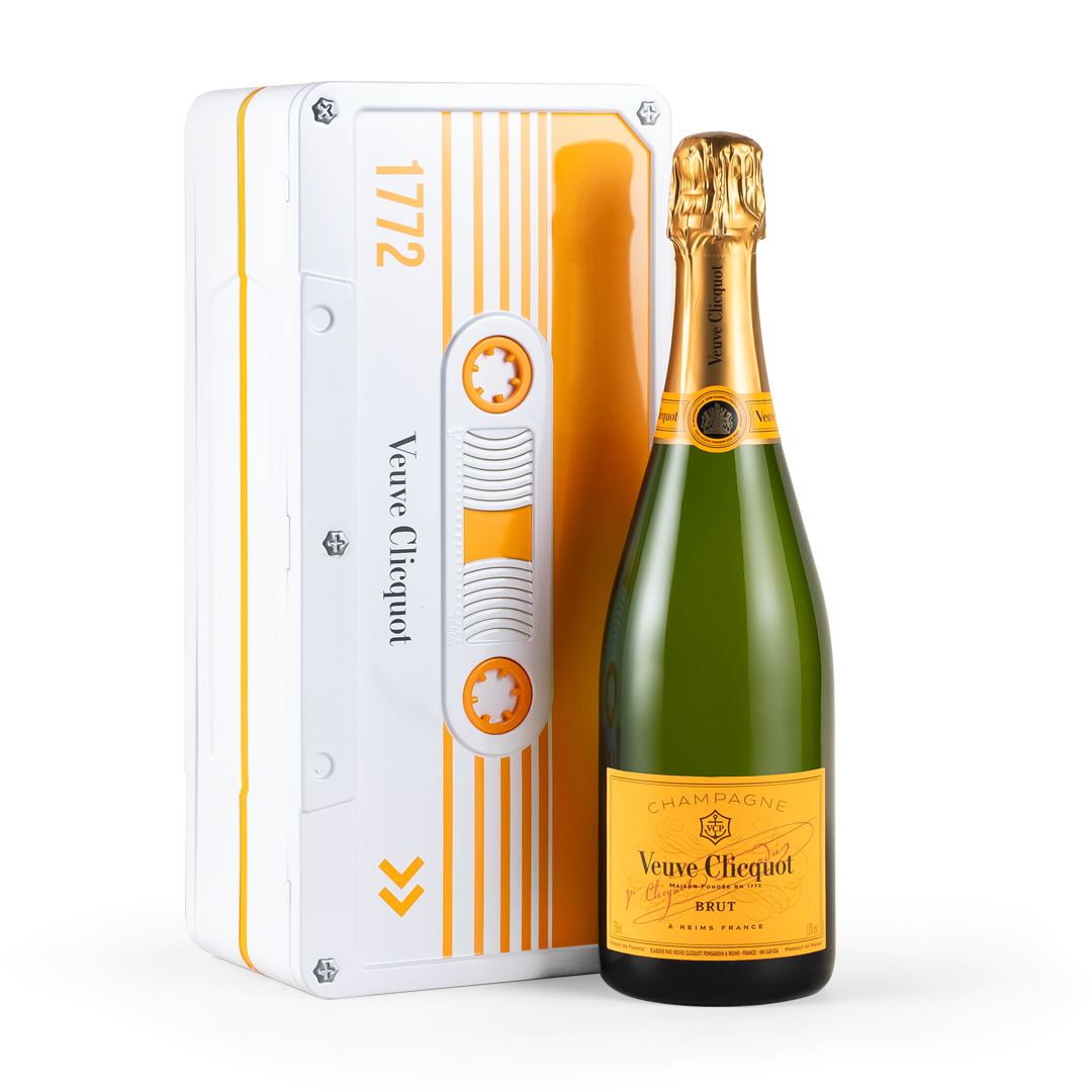 Champagne Veuve Clicquot Yellow Label Brut Cassette Tape Tin