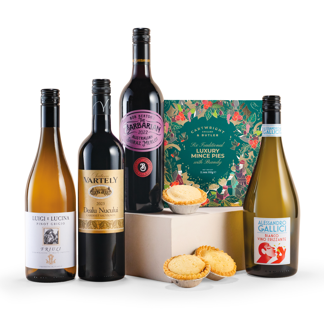 Luxury Mince Pies with Four Wines Gift